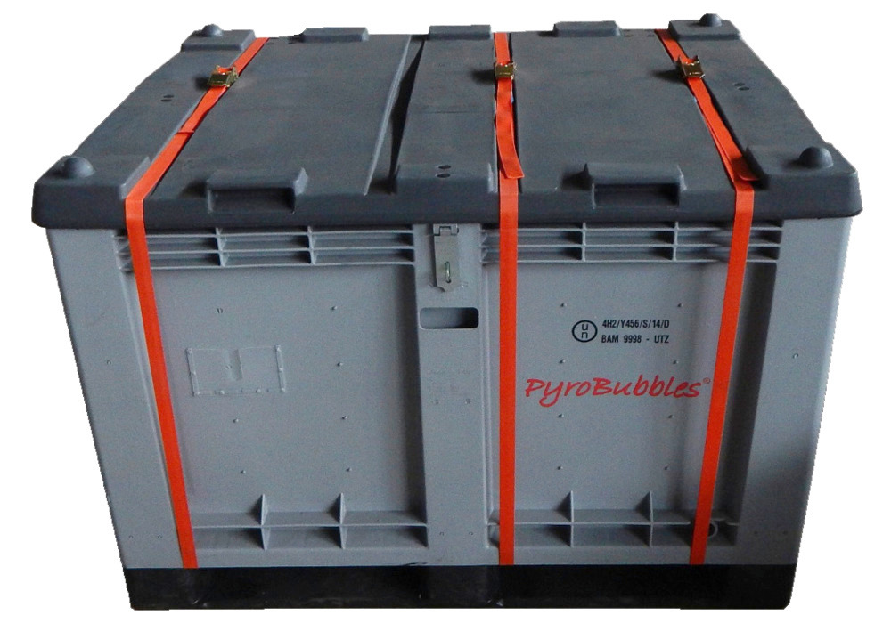 Skrzynka z PE do akumulatorów litowo-jonowych, 299 l, M-Box 2 Advanced, wypełniacz PyroBubbles® - 2