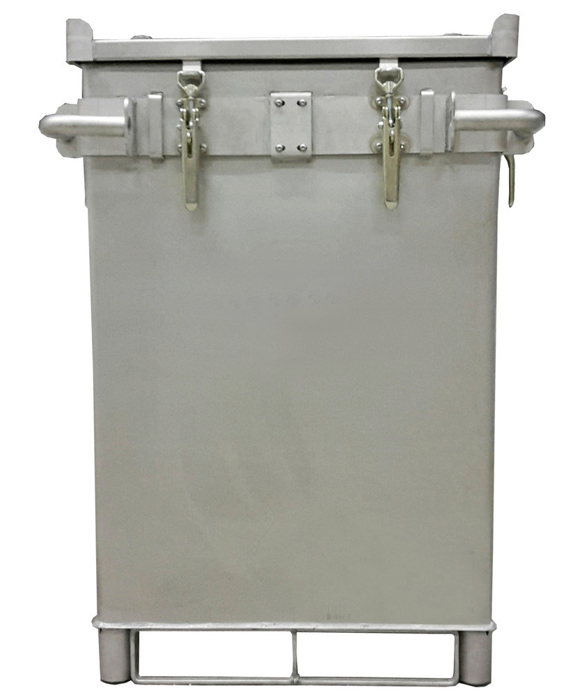 Box in acc. inox per trasp. batt. ioni di litio, vol. 309 l, S-Box X2, mat. riempimento PyroBubbles® - 2