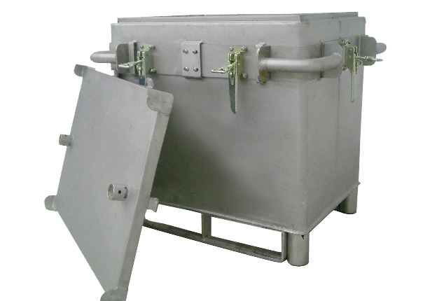 Transportboks S-Box X1 til litium-ion-batterier, rustfritt stål, 187 liter, fyllstoff PyroBubbles® - 3