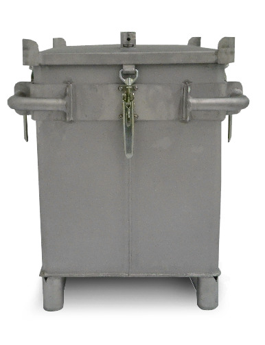 Transportboks S-Box X1 til litium-ion-batterier, rustfritt stål, 187 liter, fyllstoff PyroBubbles® - 2