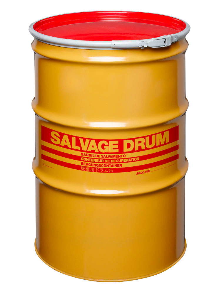 Steel Salvage Drum - 85-Gallon - Quick Lever Closure - Transport Hazardous Materials - 1