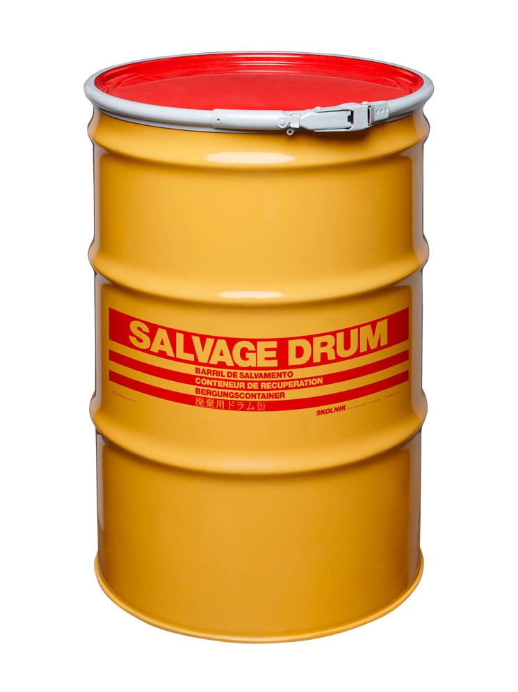 Steel Salvage Drum - 55-Gallon - Quick Lever Closure - Transport Hazardous Materials - 1