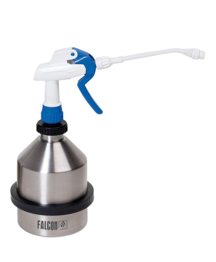 Chemical Spray Bottle - Stainless Steel - 1-Liter - FALCON - Adjustable Nozzle - Controls Fumes - 1