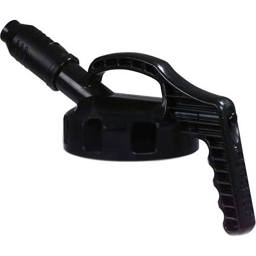 Stumpy Spout Lid for Dispensing Bottle - Black - 1" Spout Opening for Higher Lube Flow - 1