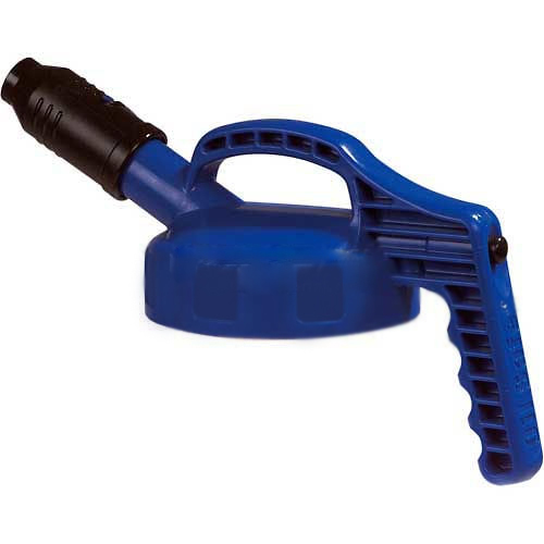 Stumpy Spout Lid for Dispensing Bottle - Blue - 1" Spout Opening for Higher Lube Flow - 1