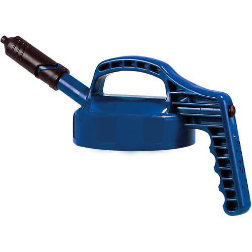 Mini Spout Lid for Dispensing Bottle - Blue - Smaller Diameter Opening - Poly - 1 lbs - 1