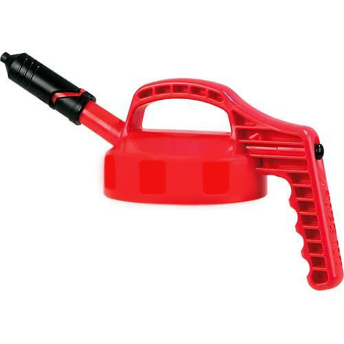 Mini Spout Lid for Dispensing Bottle - Red - Smaller Diameter Opening - Poly - 1 lbs - 1
