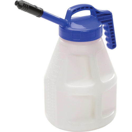 Stretch Spout Lid for Dispensing Bottle - Blue -  Designed for Precise Pouring - Low Viscosity Oil - 4