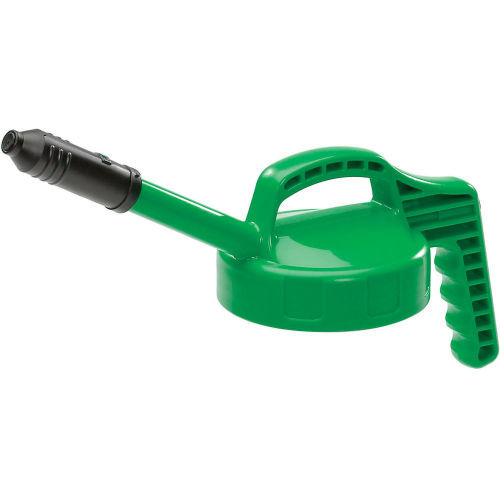 Stretch Spout Lid for Dispensing Bottle - Green -  Designed for Precise Pouring - Low Viscosity Oil - 1