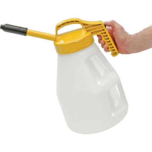 Stretch Spout Lid for Dispensing Bottle - Yellow -  Designed for Precise Pouring - Low Viscosity Oil - 5