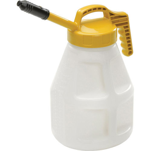 Stretch Spout Lid for Dispensing Bottle - Yellow -  Designed for Precise Pouring - Low Viscosity Oil - 4