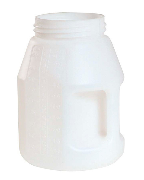 Dispensing Bottle - 5 Liter - Poly - Interchangeable Lids to Fit Specific Needs - 11 in high - 1