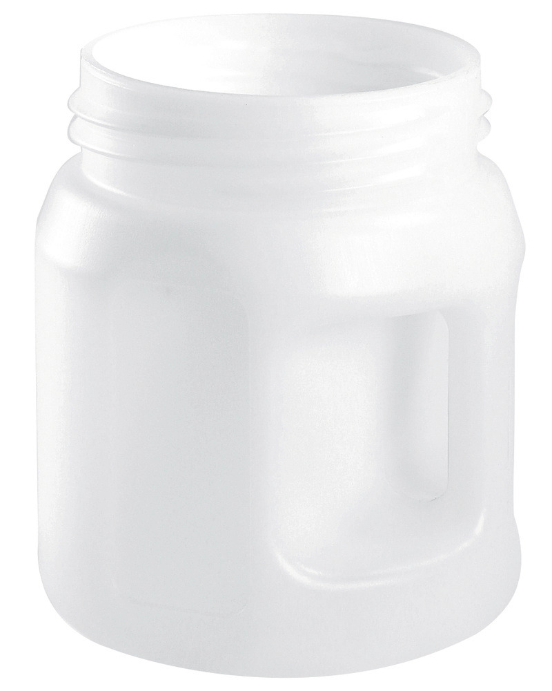 Dispensing Bottle - 1.5 Liter - Poly - Interchangeable Lids to Fit Specific Needs - 9 in high - 1