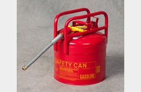 DOT Type II Safety Can - FM Approved - 5 Gallon - 7/8 Hose - Heavy Duty Roll Bars - Red - 1