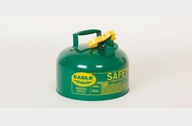 Type I Safety Can - FM Approved - 2 Gallon - Green - Steel Construction - Self-Closing Lid - 1