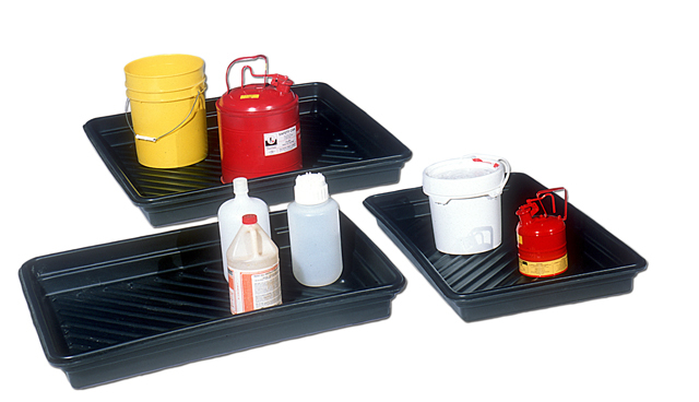 Poly Spill Containment Tray - 48" x 44" x 3.5" - 30 Gallon Capacity - Acids or Corrosives Storage - 2