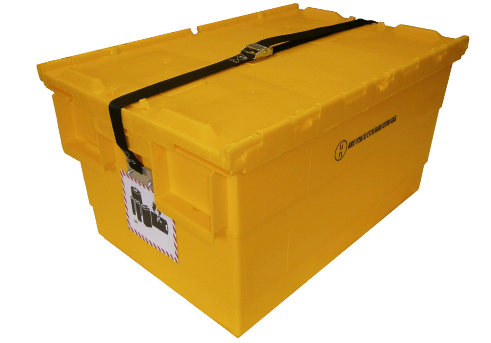 Gefahrgutbox für Lithium-Akkus inkl. Siliziumdioxid-Granulat - 1