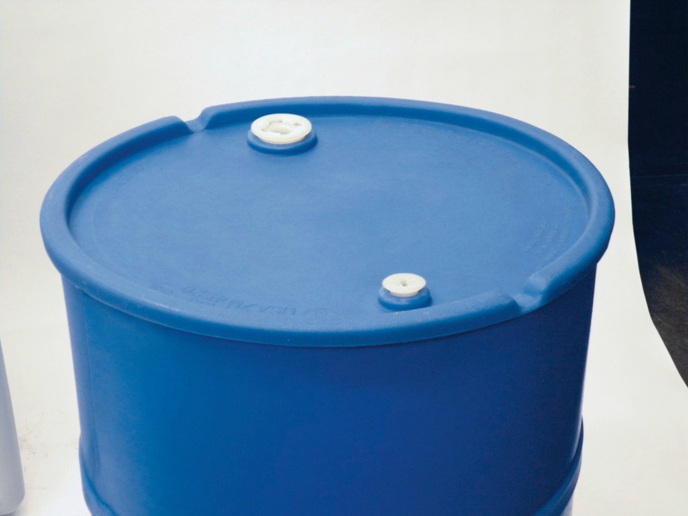 Poly Drum - 55-Gallon - Open - Aggressive Chemical Storage - Blue - 1