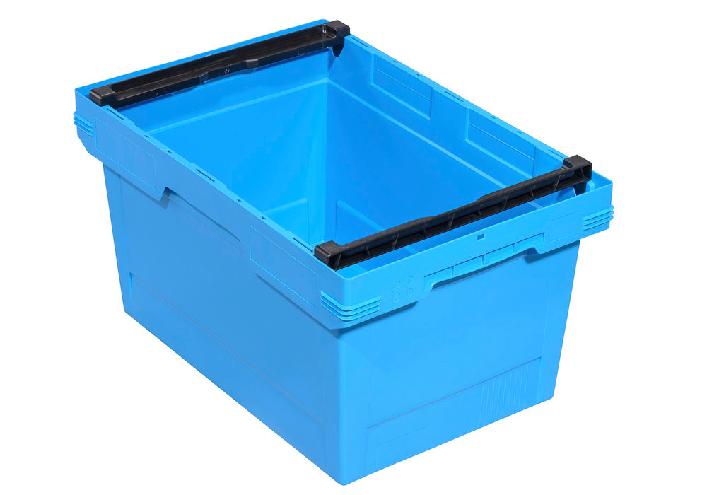 Mehrweg-Stapelbehälter classic-line D, Stapelbügel, nestbar, 600 x 400 x 323 mm, blau, VE = 2 St. - 1