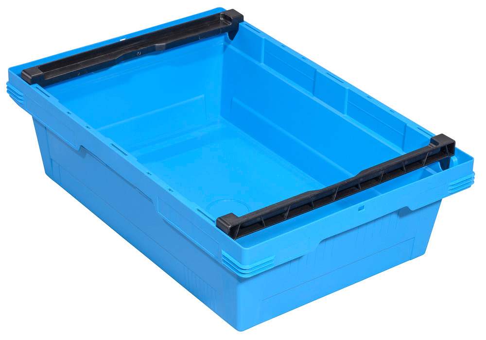 Reusable stacking cont. classic-line D, stack frame, nestable, 600 x 400 x 173 mm, blue, Pk =3 pc. - 1