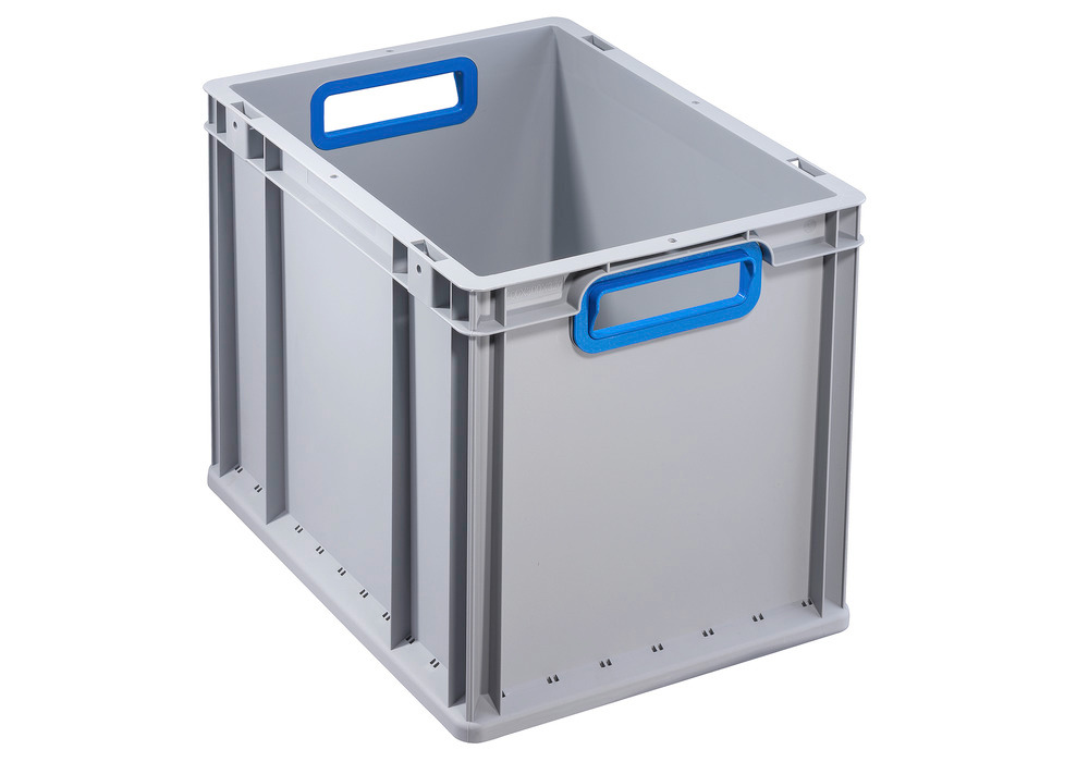Euro stacking container classic-line B, blue handle opening, PP, 400 x 300 x 320 mm, Pk =4 pc. - 1