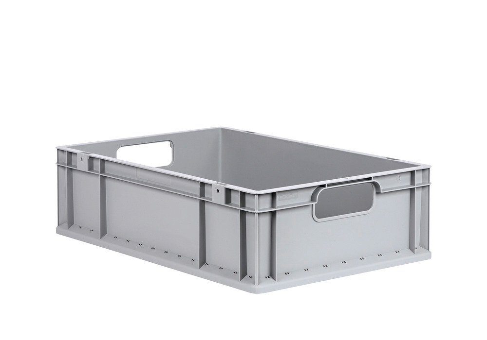 Euro stacking container classic-line B, grey handle opening, PP, 600 x 400 x 170 mm, Pk =5 pc. - 1