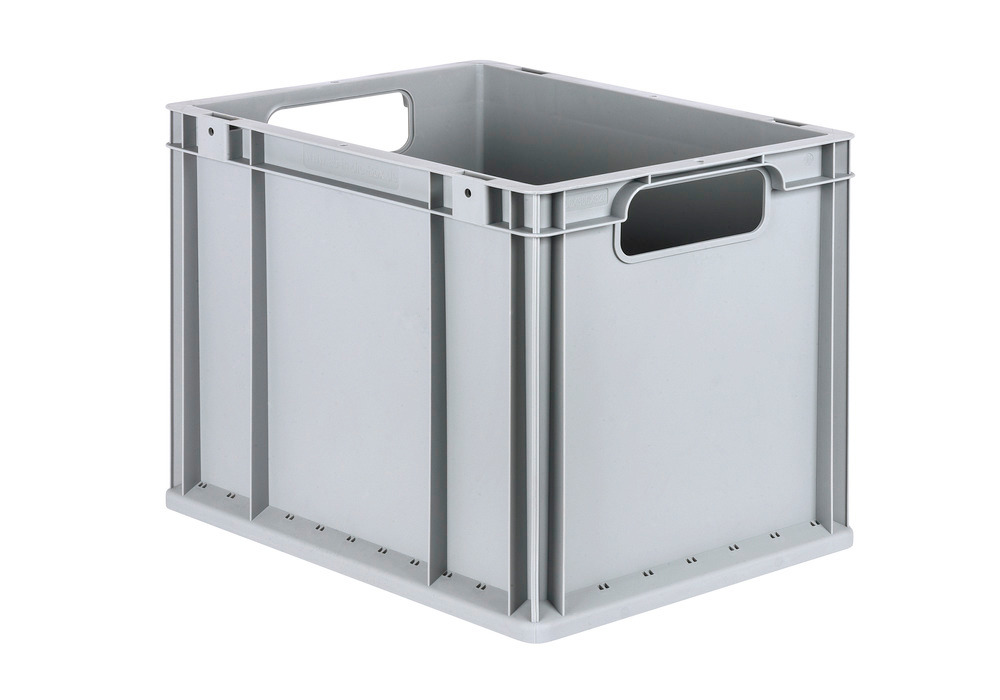 Euro stacking container classic-line B, grey handle opening, PP, 400 x 300 x 320 mm, Pk =4 pc. - 1