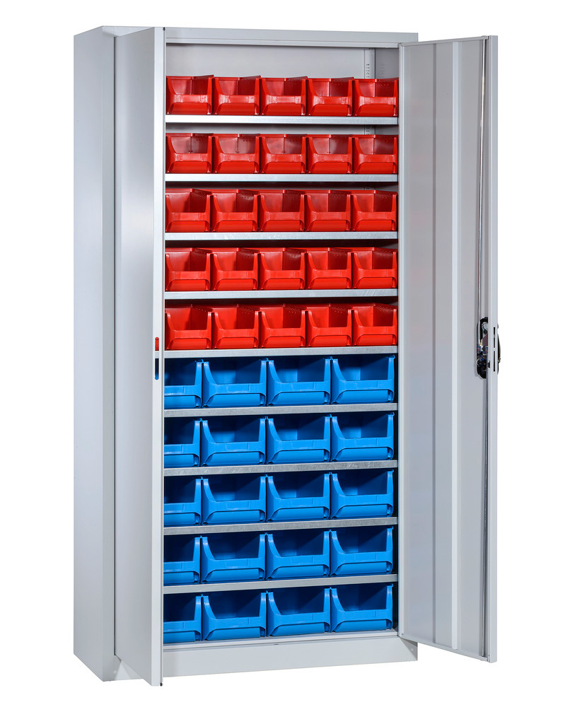 Storage cabinets with 50 open-fronted storage bins pro-line A, 1000 x 420 x 1980 mm - 1