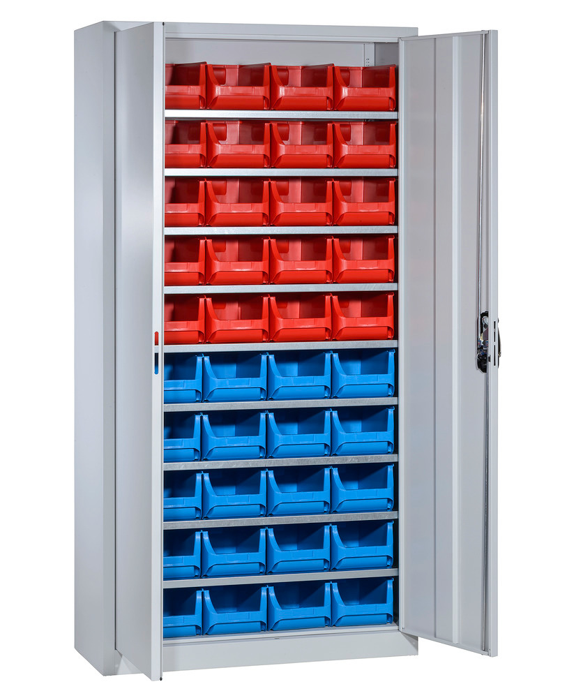 Storage cabinets with 40 open-fronted storage bins pro-line A, 1000 x 420 x 1980 mm - 1