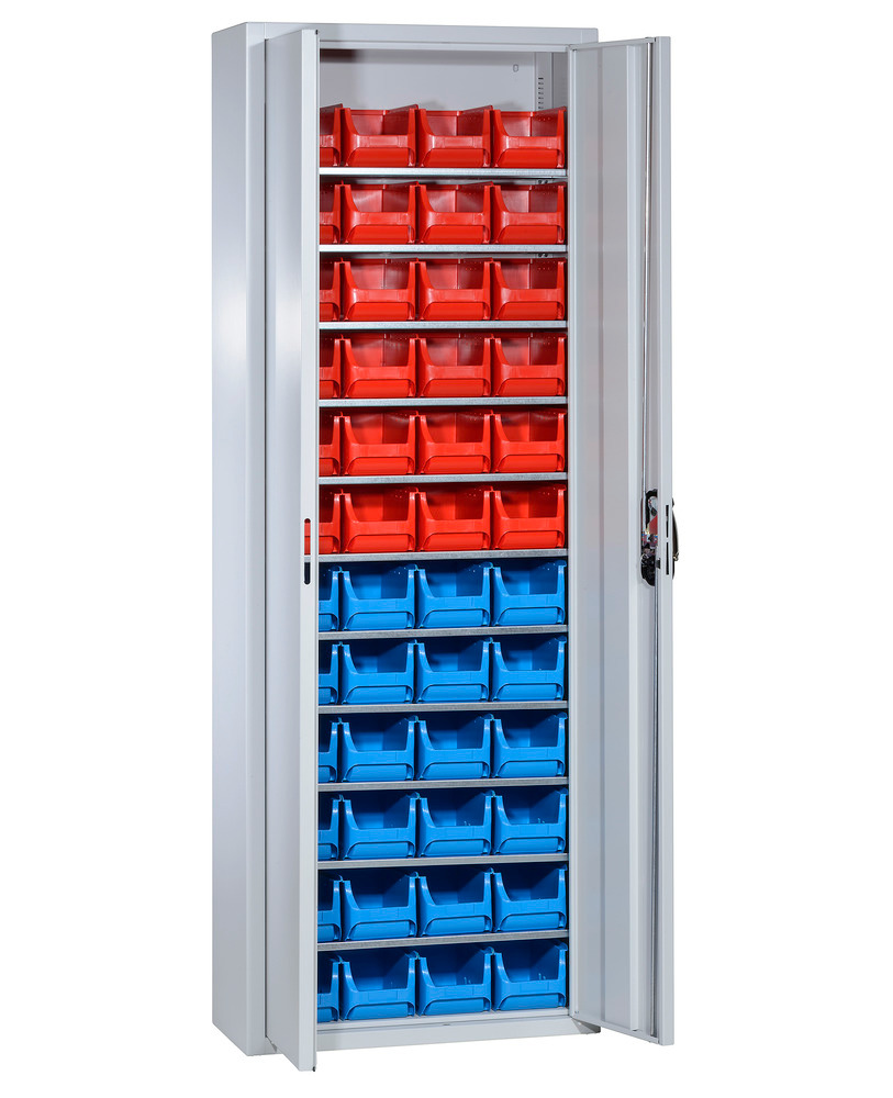 Storage cabinets with 48 open-fronted storage bins pro-line A, 700 x 300 x 1980 mm - 1