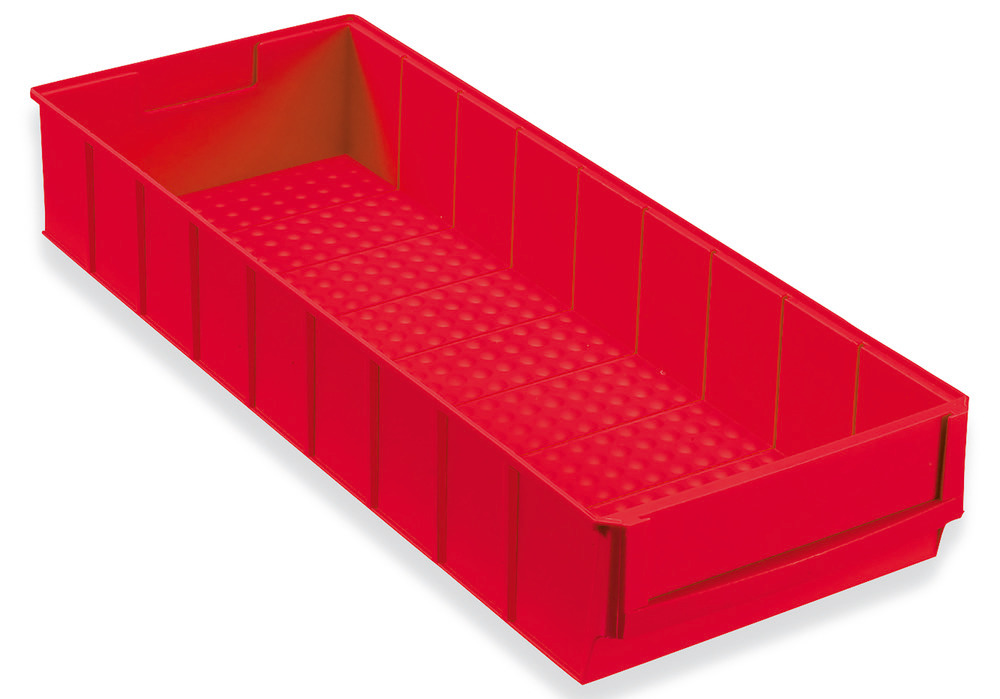 Shelf bin classic-line A3-B, PP, 185 x 500 x 81 mm, red, Pack = 8 pcs. - 1