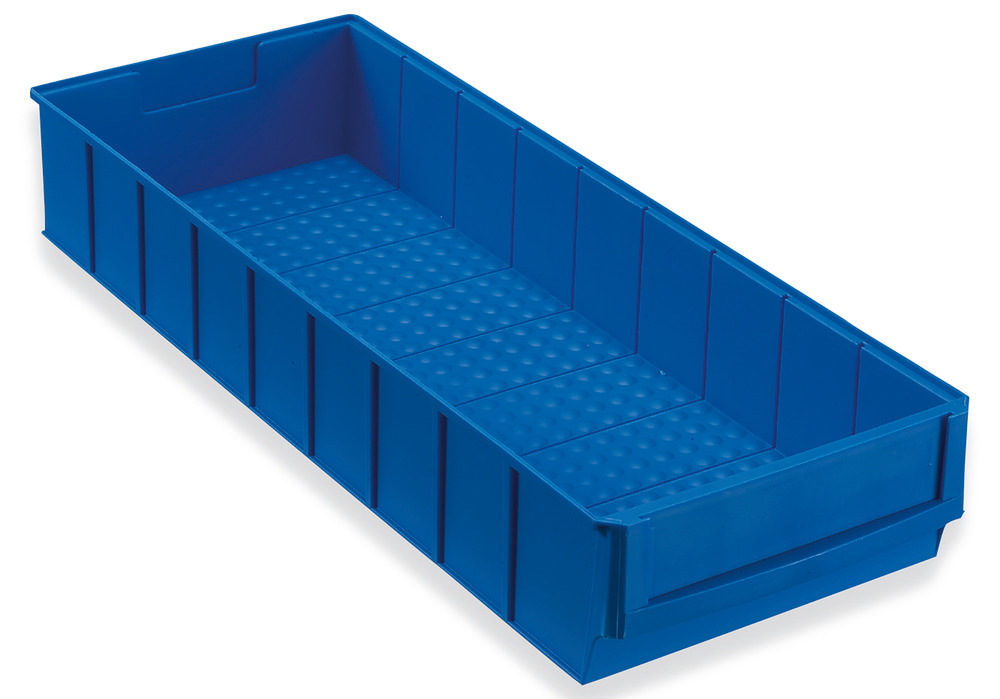 Shelf bin classic-line A3-B, PP, 185 x 500 x 81 mm, blue, Pack = 8 pcs. - 1