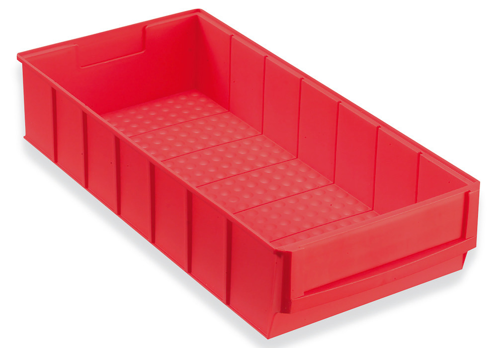 Shelf bin classic-line A2-B, PP, 185 x 400 x 81 mm, red, Pack = 8 pcs. - 1