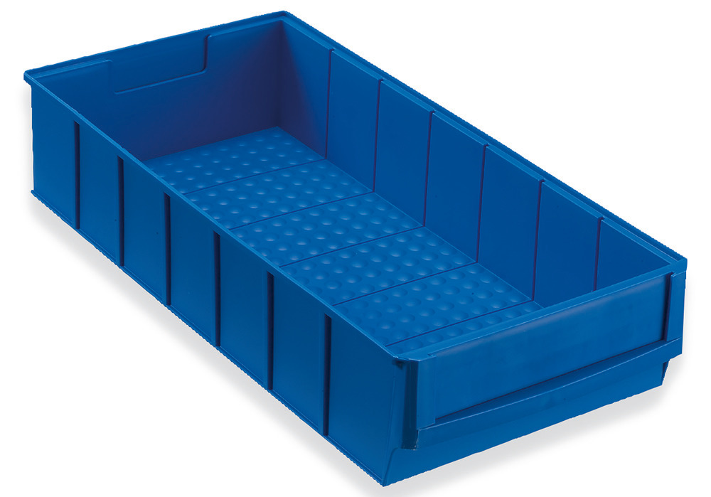 Shelf bin classic-line A2-B, PP, 185 x 400 x 81 mm, blue, Pack = 8 pcs. - 1