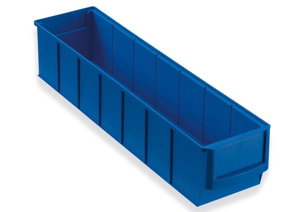 Shelf bin classic-line A2-S, PP, 91 x 400 x 81 mm, blue, Pack = 16 pcs. - 1