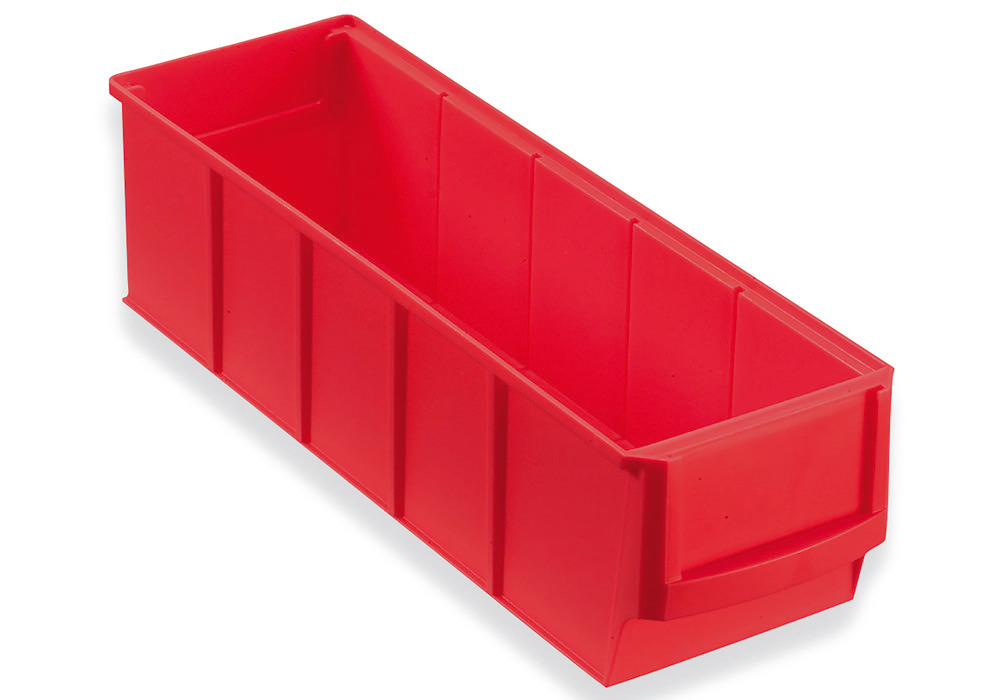 Shelf bin classic-line A1-S, PP, 91 x 300 x 81 mm, red, Pack = 16 pcs. - 1