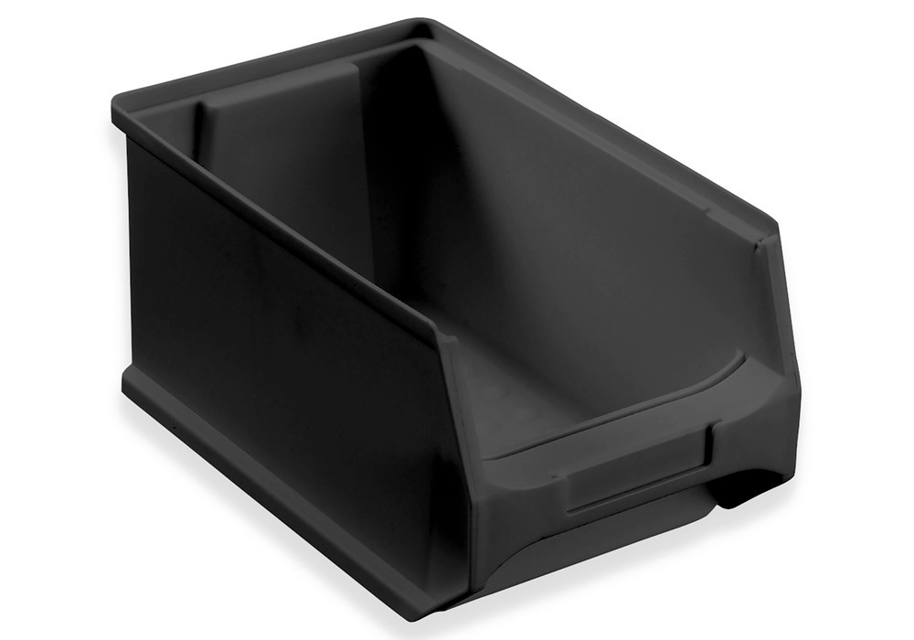 ESD open-fronted storage bins pro-line B3, PP, 145 x 235 x 125 mm, black, Pack = 24 pcs - 1