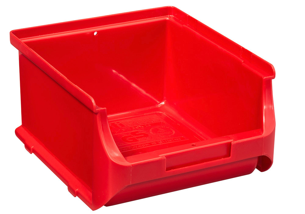 Open-fronted storage bins pro-line A2-B, PP, 135 x 160 x 82 mm, red, Pack = 20 pcs. - 1