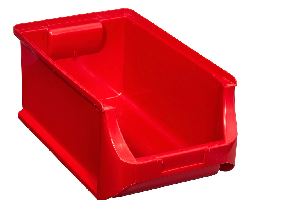 Open-fronted storage bins pro-line A4, PP, 205 x 355 x 150 mm, red, Pack = 12 pcs. - 1
