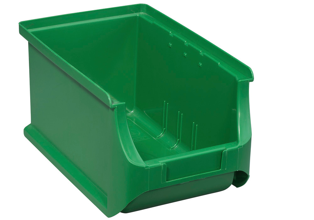 Open-fronted storage bins pro-line A3, PP, 150 x 235 x 125 mm, green, Pack = 24 pcs. - 1