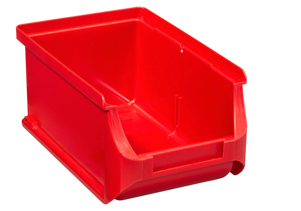 Open-fronted storage bins pro-line A2, PP, 100 x 160 x 75 mm, red, Pack = 24 pcs.
