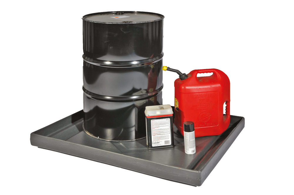 Drum Spill Containment - Spill Shell - 2 Drum - Poly Construction - 21.5 Gallon Sump - 5002-BK - 1