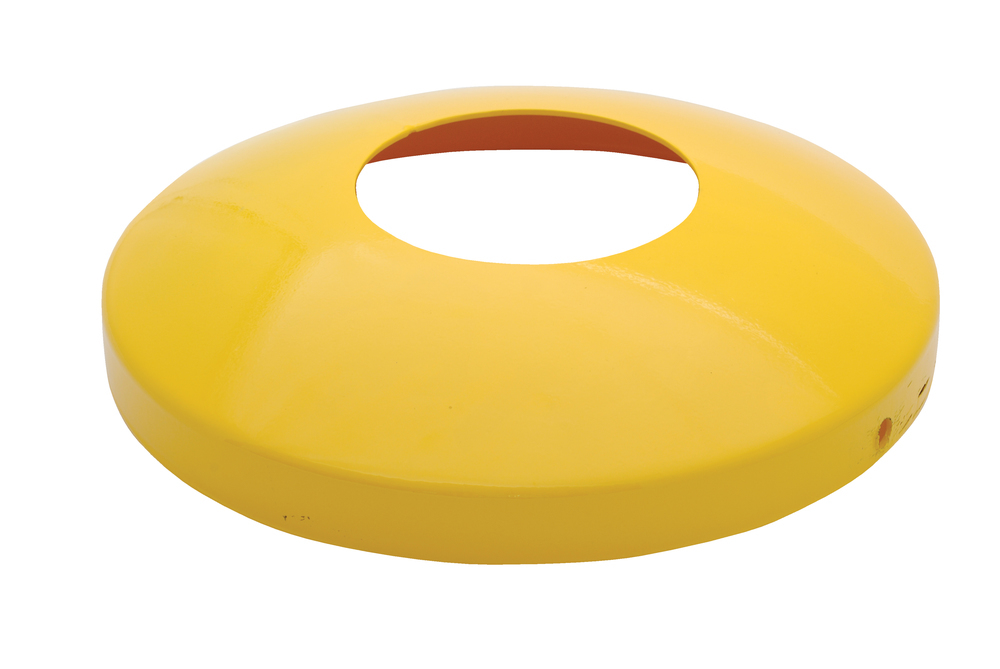 Bollard Cover - Dome Cover - Permanent - 5.5" Diameter - Steel Construction - No Hardware Required - 1