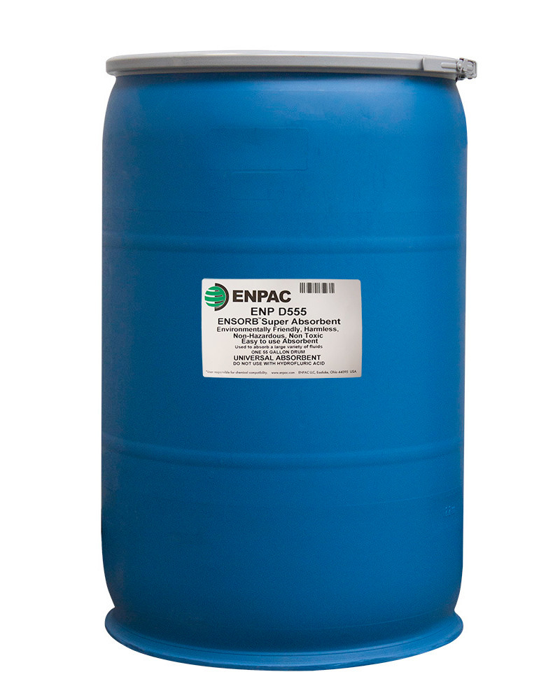 Super Absorbent - 55-Gallon Drums - Landfill Safe - Lightweight - ENP D355SP - 1