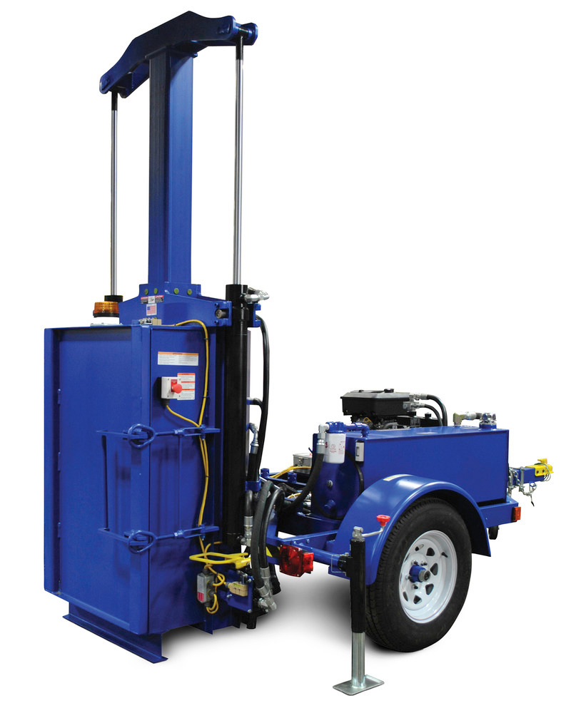 Drum Crusher - Hydraulic - Gas Powered - Mobile - Fully Automatic - Blue - 1