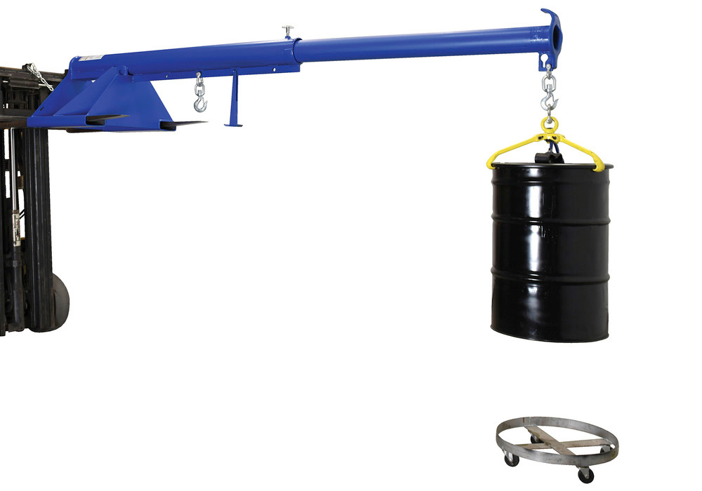 Telescoping Lift Boom - 6K Load Capacity - 30 In Wide Forks - Steel Construction - 6
