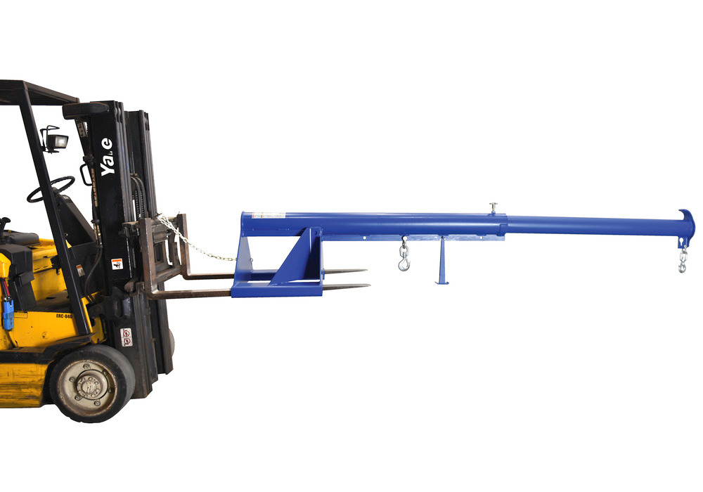 Telescoping Lift Boom - 6K Load Capacity - 30 In Wide Forks - Steel Construction - 5