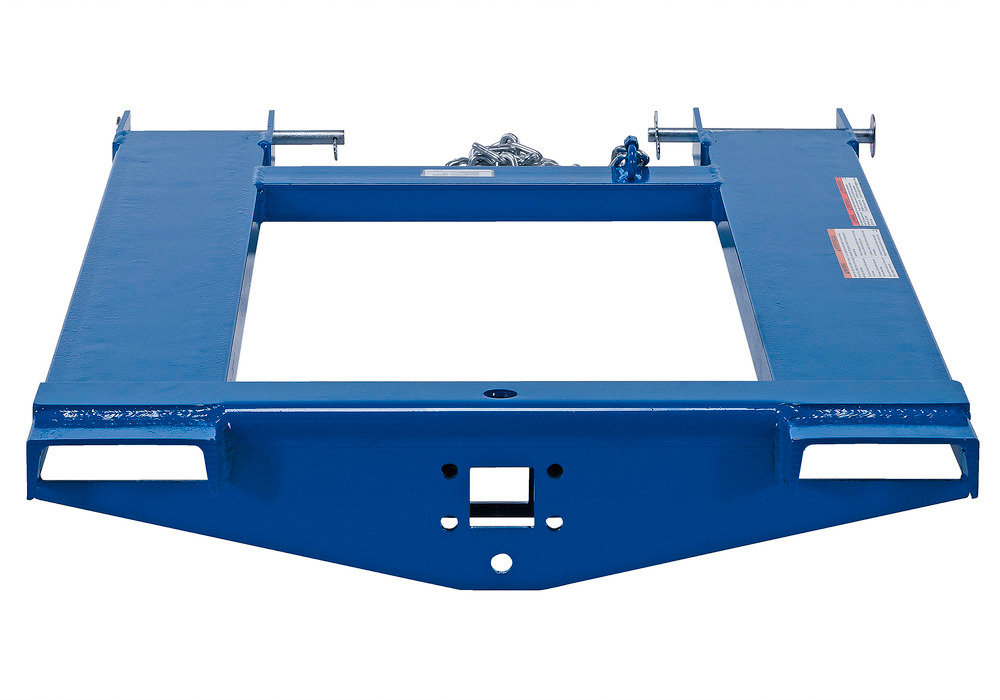 Forklift Tow Ball & Pintle Attachment - 38 inches - Steel Construction - Powder-Coated Blue Finish - 3