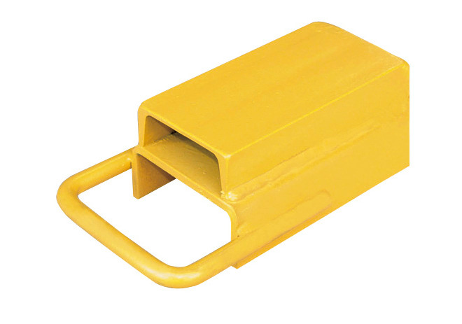 Fork Rear Spacer - 6 In Width - Push Pallets 2 or 3 Deep - Yellow - 1