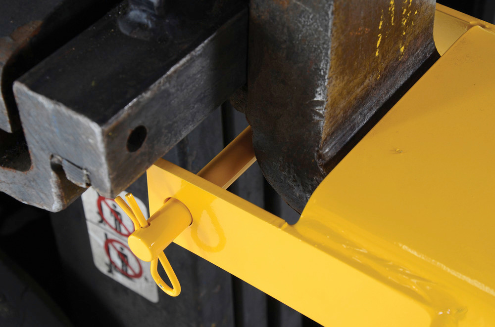Fork Extensions - Pin Style - 96L x 6W In - Steel Construction - Powder-Coated Yellow Finish - 5